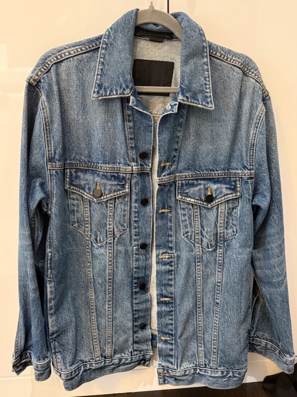 Alexander Wang Daze Women's Oversized Denim Jacket in Blue Like New